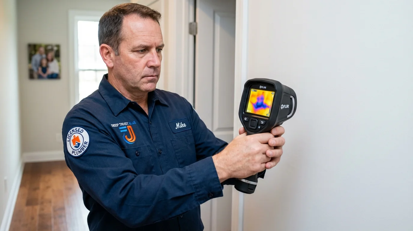 Thermal imaging leak detection by Johns Plumbing LLC in Hockessin